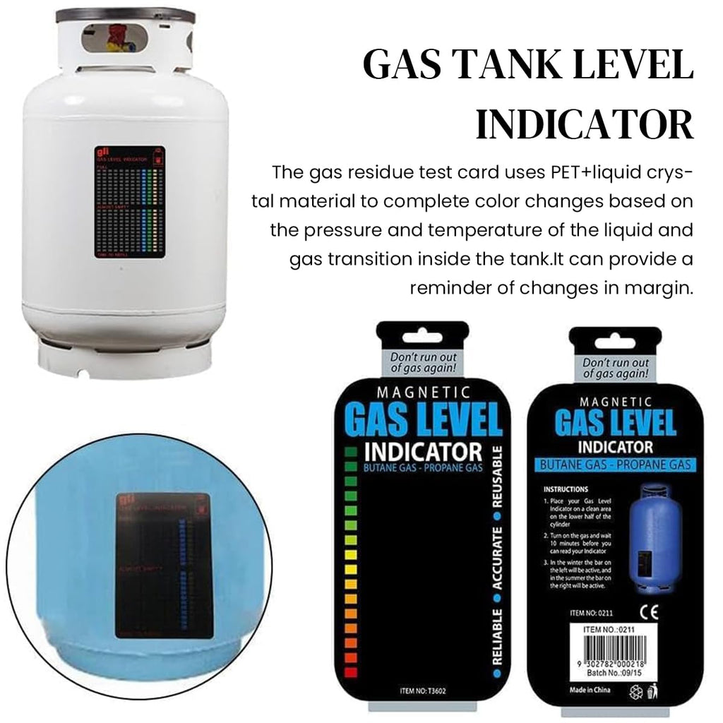 Gas Level Indicator, Propane Gauge for Propane Tank, Reusable Propane Fuel Level Indicator for Home and Kitchen Gardino