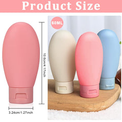 3 Leak-Proof Travel Bottles 60ml Refillable Toiletry Containers with Lids for Packing and Travel