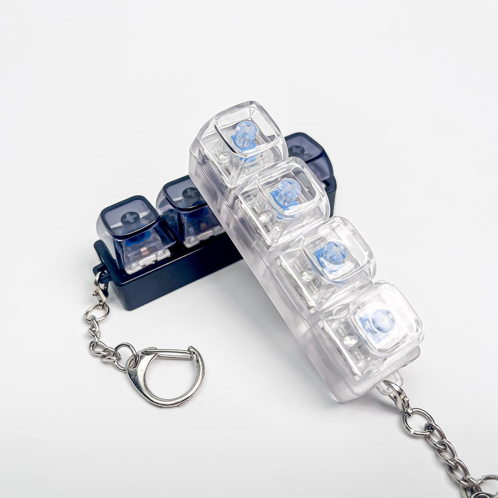 Keyboard Fidget Keychain | Mechanical Key Stress Relief Clicker | Portable Anxiety & Focus Toy