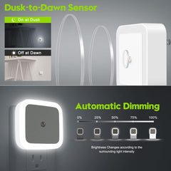 Smart Sensor Night Lamp with Automatic On/Off and Energy-Saving LED Light (0.5W) for Bedroom and Home Use
