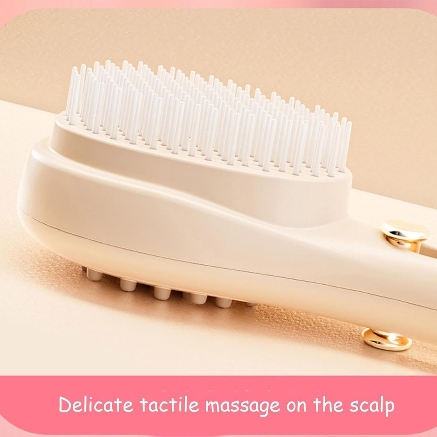 Retractable Hair Brush with Self-Cleaning Bristles - Ergonomic Handle, Anti-Static, Telescopic Design for All Hair Types and Wigs, One-Click Cleaning Hair Comb for Women and Men Gardino