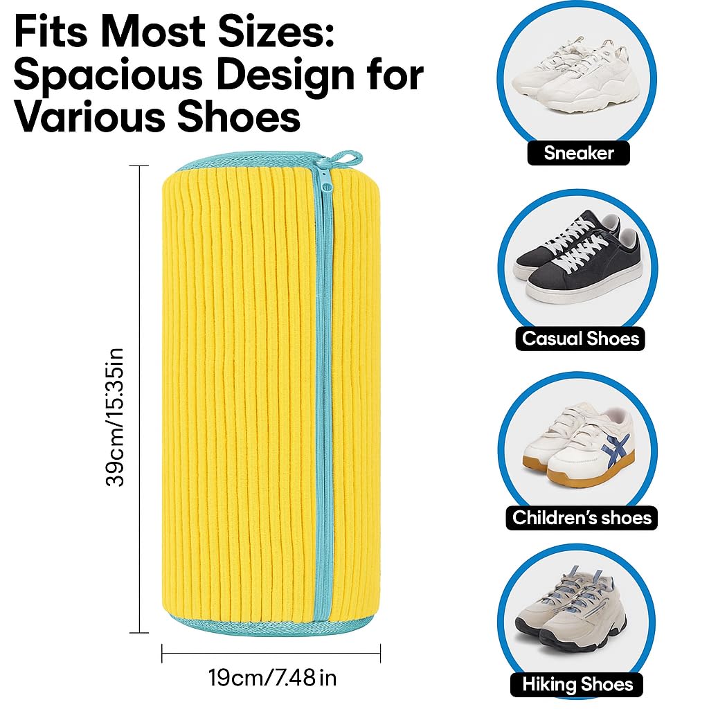 Shoe Washing Machine Bag – Microfiber Chenille Laundry Bag for Sneakers | Tear-Resistant, Zipper Protected & Reusable Shoe Cleaner Pouch – Fits All Shoe Sizes Gardino