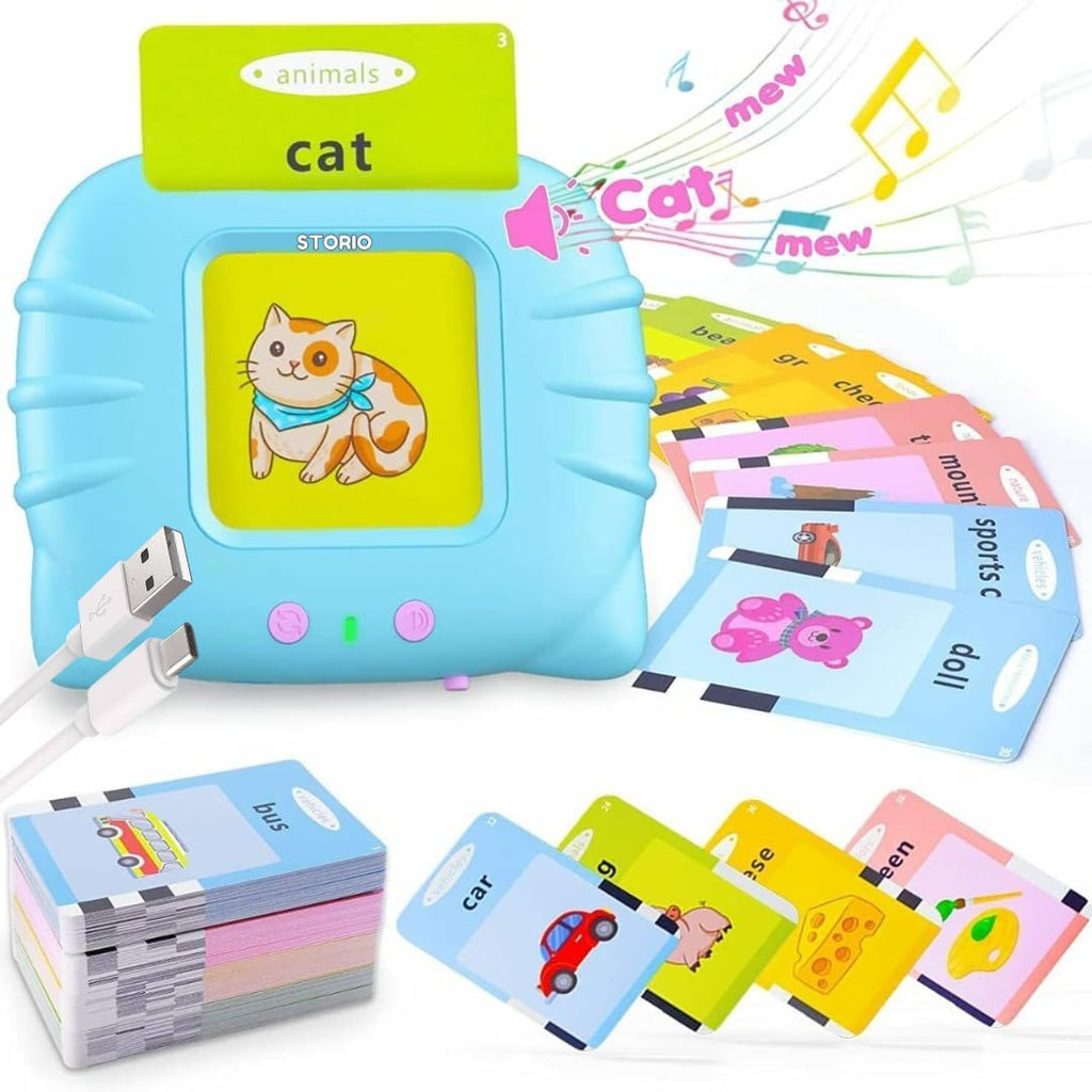 Rechargeable Talking Flash Cards | Educational Learning Toy for 2+ Year Olds | Montessori Toy for Boys & Girls Gardino