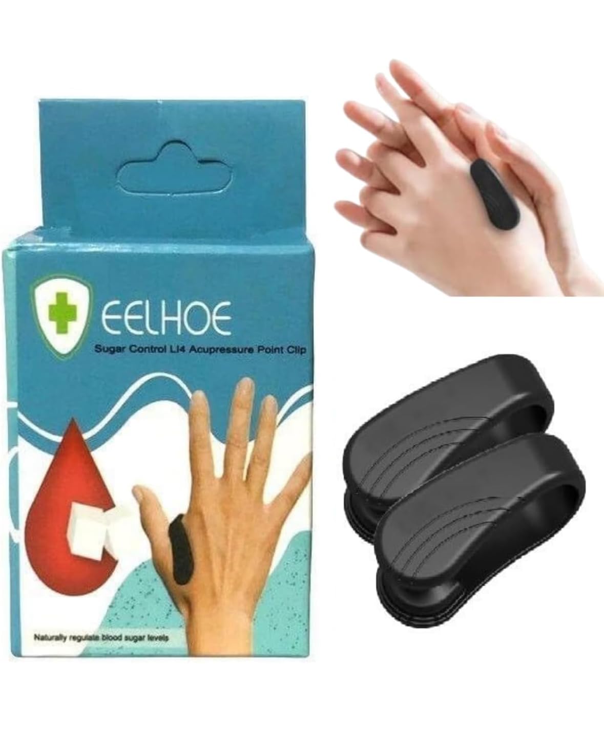 Buy 1 Get 1 Free Acupressure Clip for Diabetics, Sugar Control Hand Clip, Li4 Acupressure Point Therapy Gardino