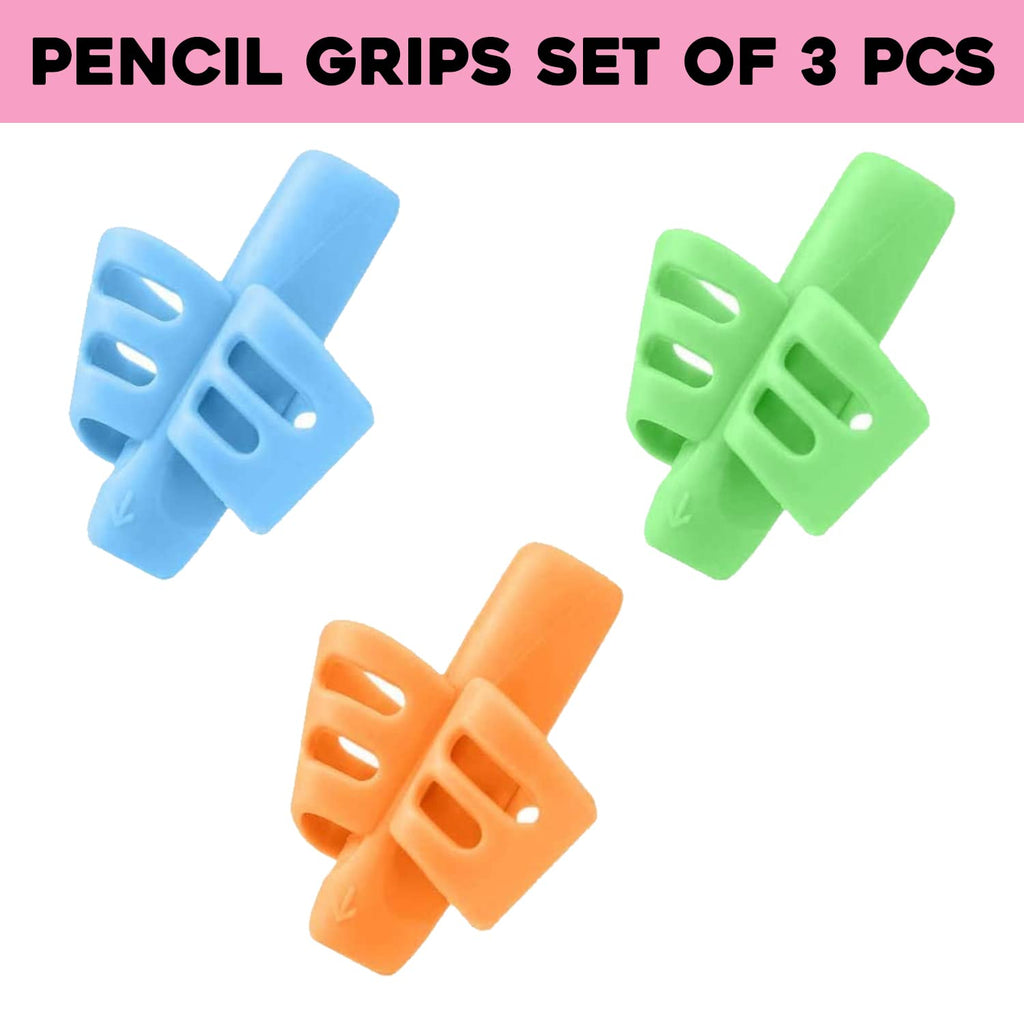 3Pcs Pencil Holder Set – Finger Grip for Kids, Perfect for Handwriting Beginners (Ages 3+), Multi-Color Gardino