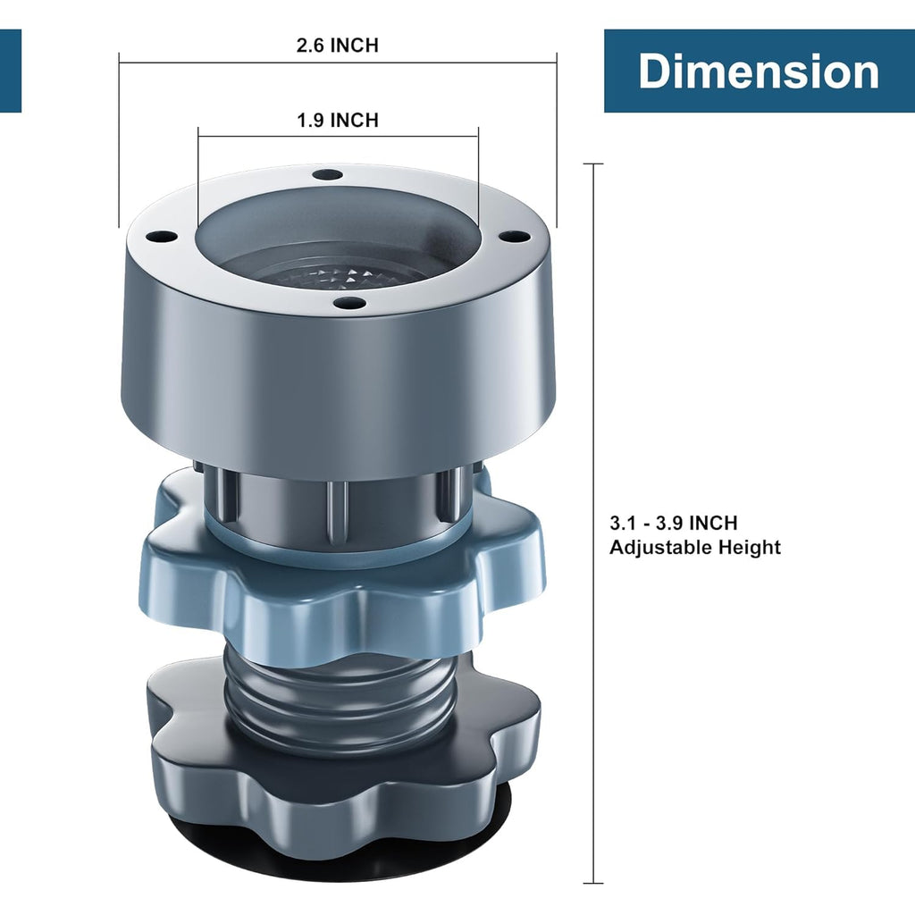 Anti-Vibration Pads for Washing Machine – Shock Absorber & Noise Cancelling Stand (400g) Gardino