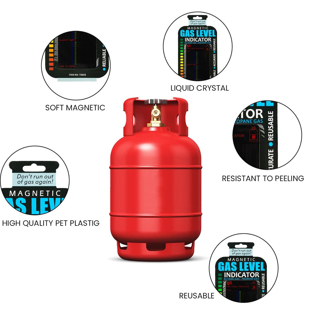 Gas Level Indicator, Propane Gauge for Propane Tank, Reusable Propane Fuel Level Indicator for Home and Kitchen Gardino