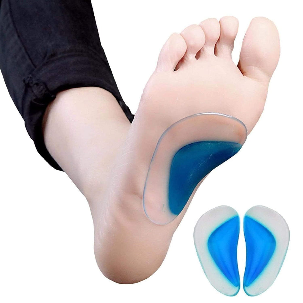 Silicone Gel Orthopedic Arch Support Pad for Heel Pain, Plantar Fasciitis & Flat Feet, Pair Gardino