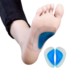 Silicone Gel Orthopedic Arch Support Pad for Heel Pain, Plantar Fasciitis & Flat Feet, Pair Gardino