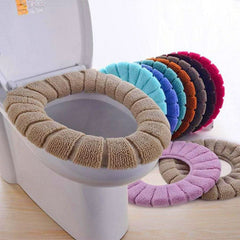 Washable Soft Warmer Toilet Seat Cover, Cushion Mat, and Lid Cover Pads | Stretchable, Easy Installation Toilet Seat Covers (Pack of 1) Gardino