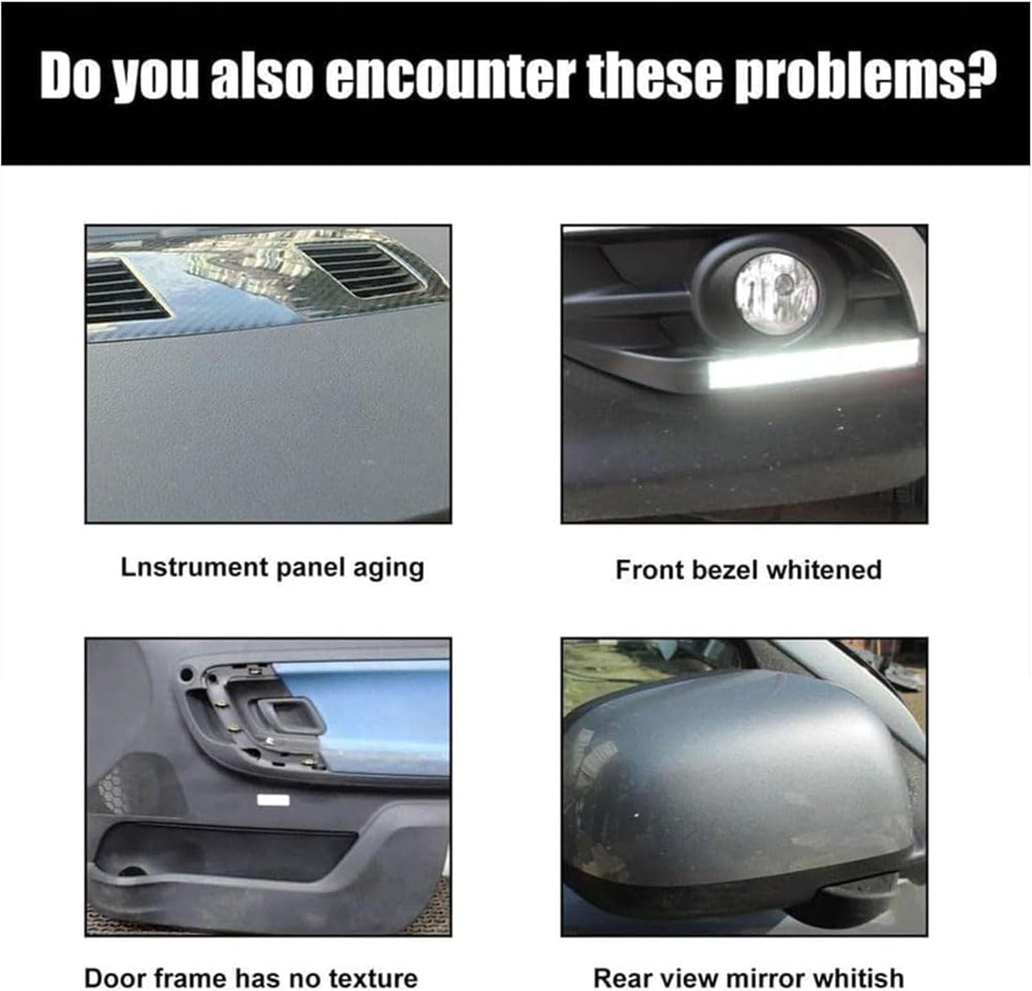 AutoGlow Crystal Coating for Car Plastic Parts with Applicator Sponge Plastic Renovation Coating Agent And Restorer for And Exterior (Pack of 2) Gardino