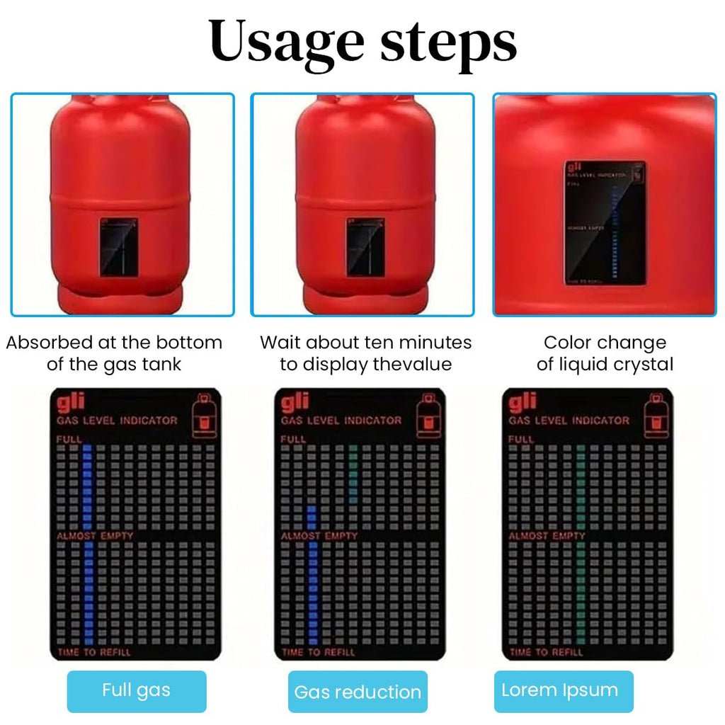Gas Level Indicator, Propane Gauge for Propane Tank, Reusable Propane Fuel Level Indicator for Home and Kitchen Gardino