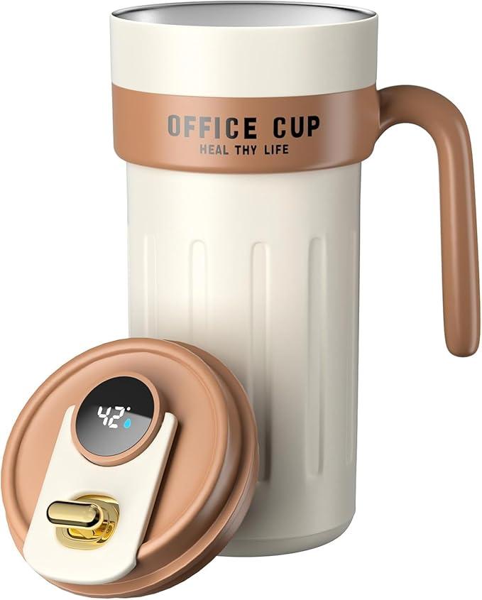 Smart Insulated Travel Mug with Digital Temperature Display – Keeps Your Drinks Perfectly Hot or Cold Gardino