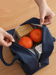 Gardino Insulated Travel Lunch/Tiffin/Storage Bag for Office, College & School (Blue) (Cotton) - Gardino