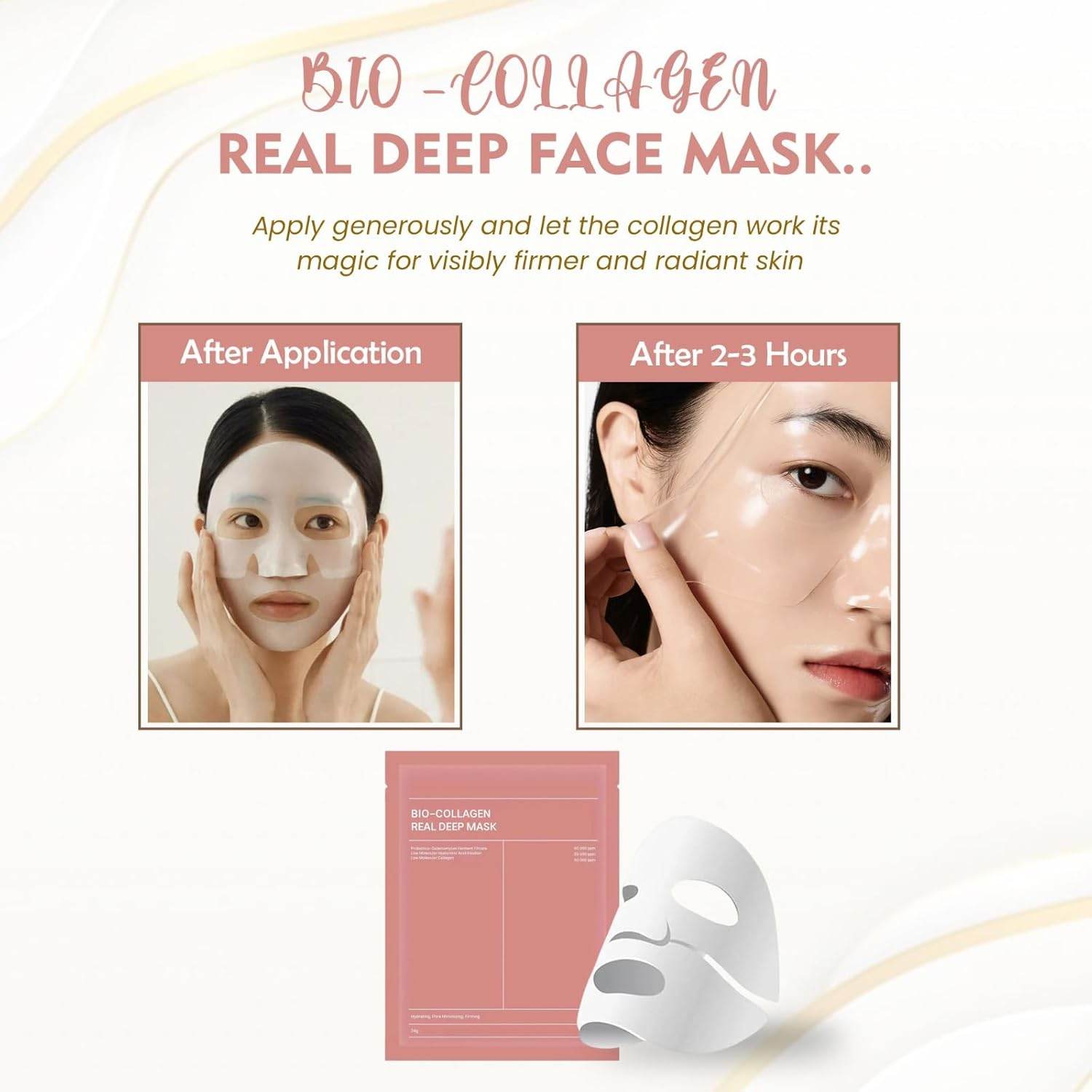 Korean Glass Skin Bio-Collagen Overnight Face Mask – Deep Hydration | Anti-Aging | Pore Minimizing - Gardino