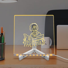 LED Acrylic Writing Board Table Lamp with Pen – 3D Light-Up Message Board for Kids, Gifts & Home Office Decor