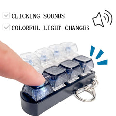 Keyboard Fidget Keychain | Mechanical Key Stress Relief Clicker | Portable Anxiety & Focus Toy - GARDINO