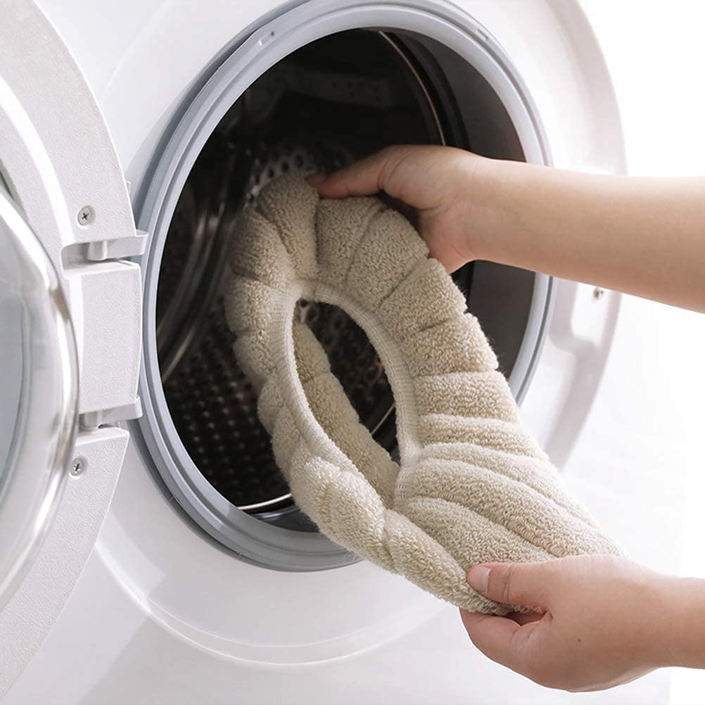 Washable Soft Warmer Toilet Seat Cover, Cushion Mat, and Lid Cover Pads | Stretchable, Easy Installation Toilet Seat Covers (Pack of 1) Gardino