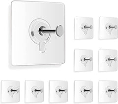 Self Adhesive Photo Frame Hooks No Drilling, Heavy Duty Wall Hooks for Hanging Picture Frames and Decor (Pack of 10)
