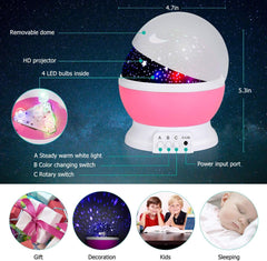 Premium c Lamp Projector with Colors and USB Cable,Lamp for Kids Room Night Bulb (Multi Color,Pack of 1) - Gardino