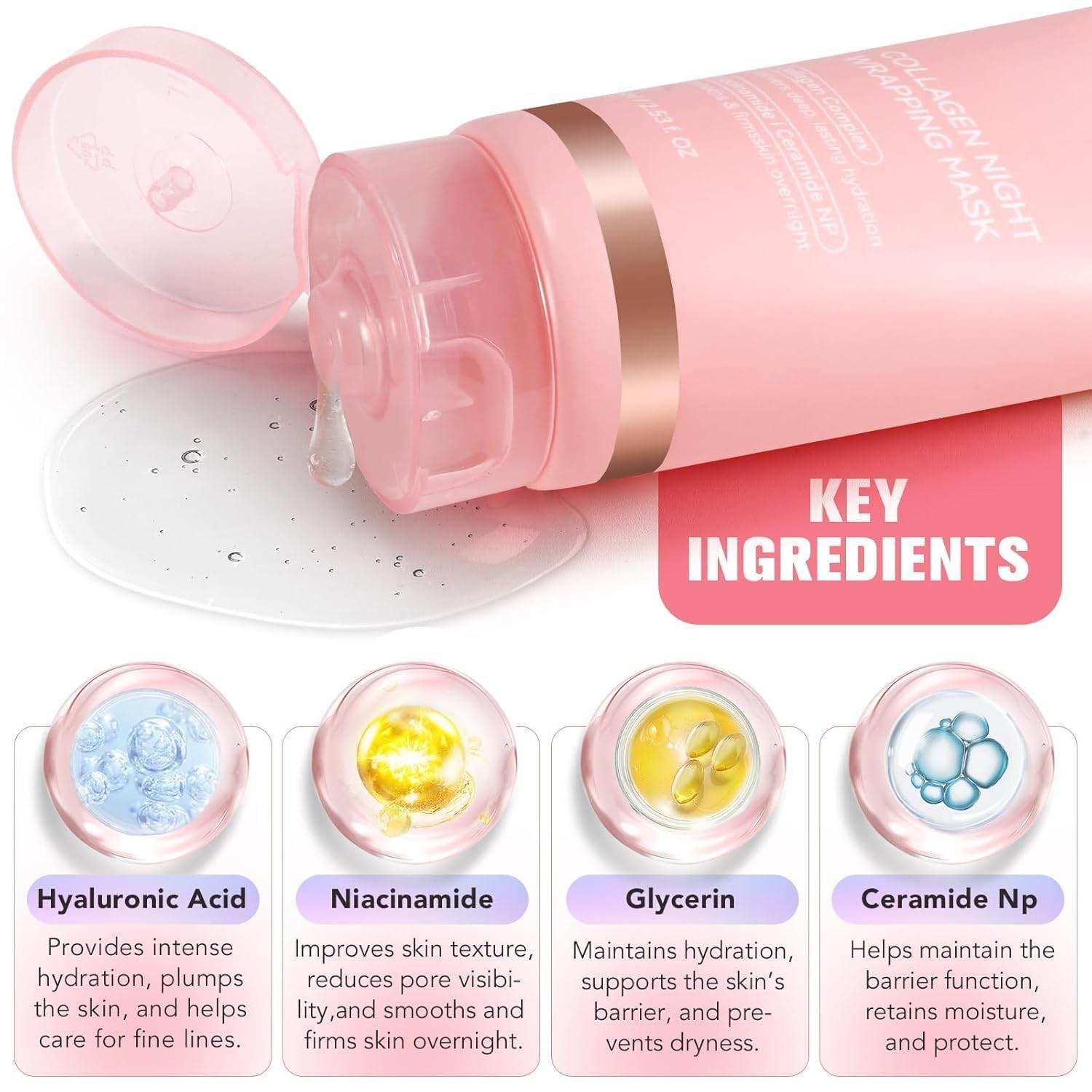 Medicube Collagen Night Wrapping Mask – Hydrating & Firming Overnight Treatment (75ml) - Gardino