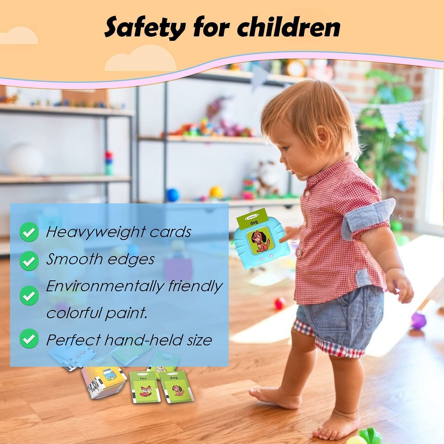 Rechargeable Talking Flash Cards | Educational Learning Toy for 2+ Year Olds | Montessori Toy for Boys & Girls Gardino