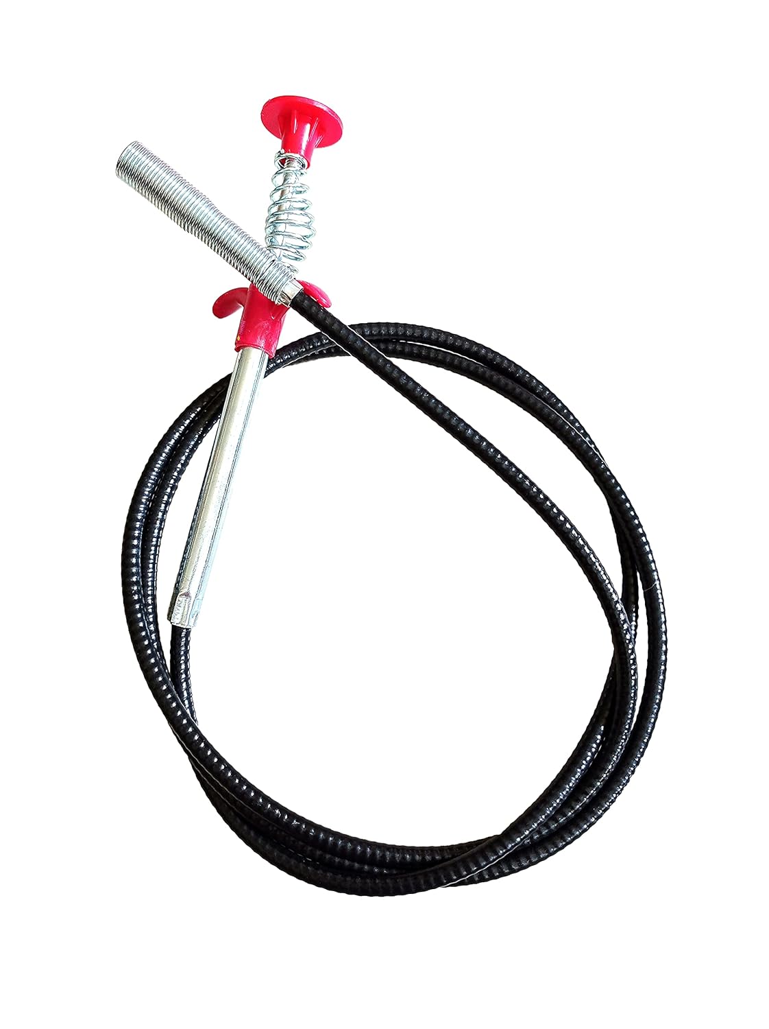 Stainless Steel Hair Catching Claw Drain Cleaner Tool, 5ft Spring Wire Dredge Stick for Kitchen and Bathroom Gardino