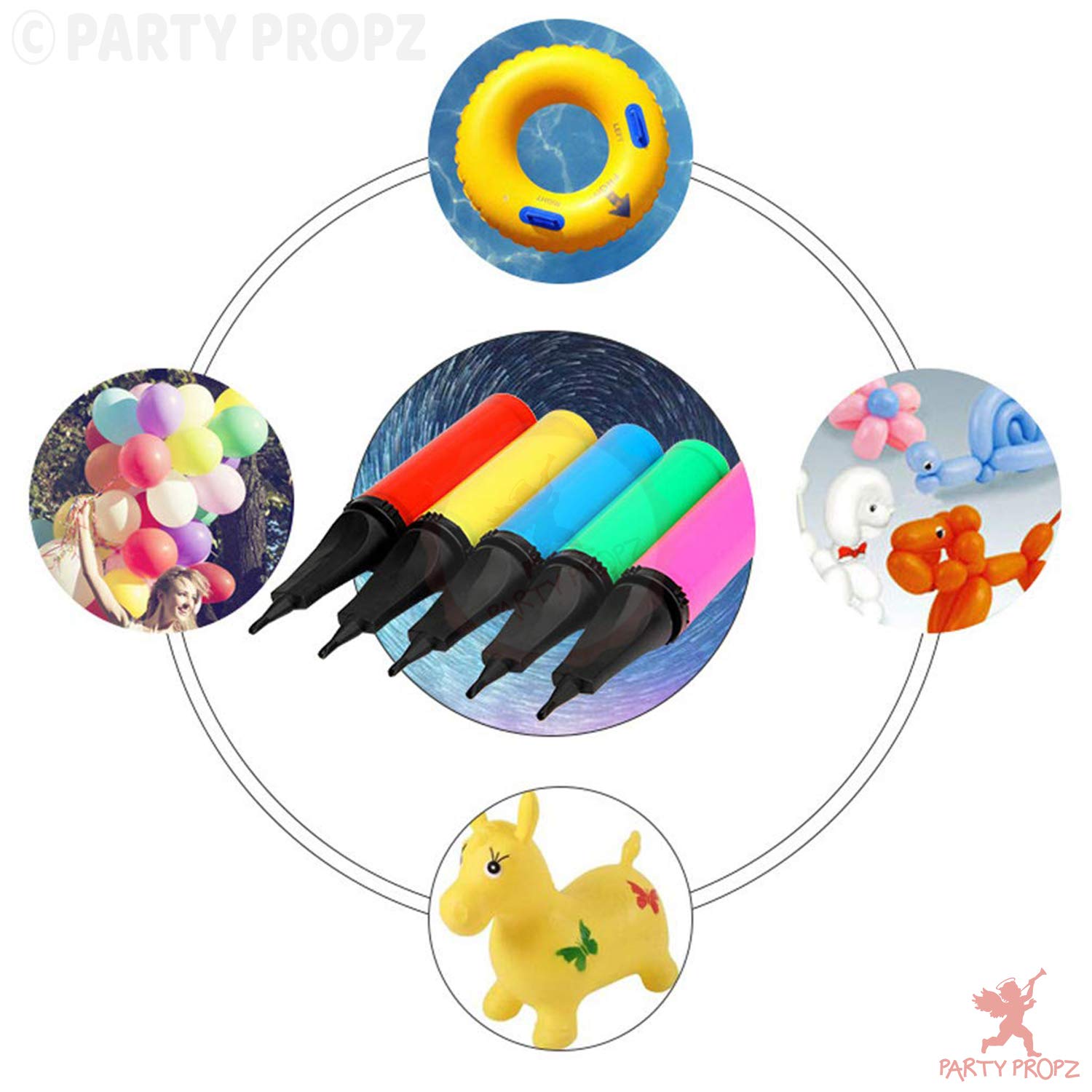 Manual Balloon Hand Pump, Portable Balloon Inflator for Latex and Foil Balloons Gardino