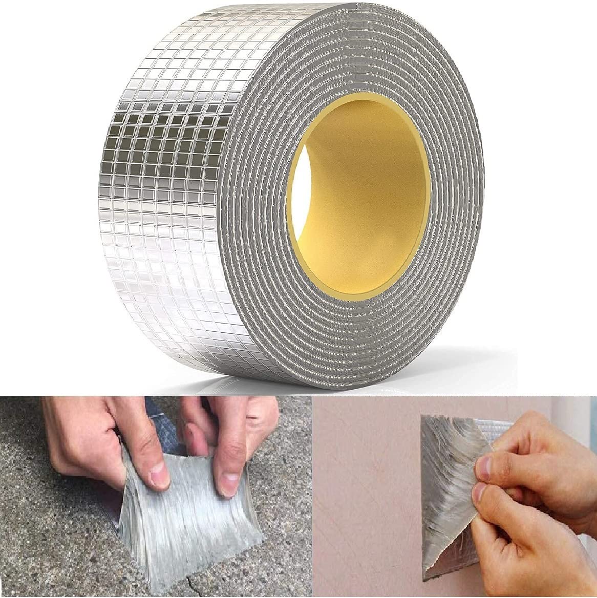 Leakage Repair Waterproof Tape for Pipe and Roof Leakages | Aluminium Foil Adhesive Sealing Duct Tape (5CM x 5M) Gardino