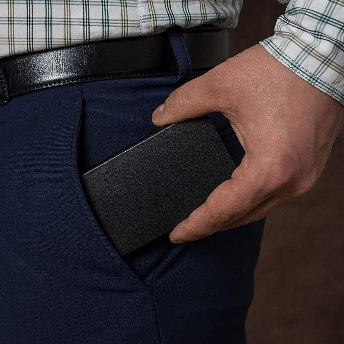 Black RFID Blocking Aluminium Pop-Up Card Holder – Secure Debit/Credit/ATM Wallet for Men & Women Gardino