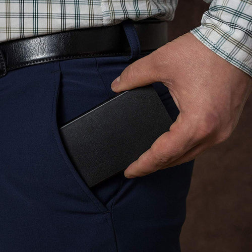 Black RFID Blocking Aluminium Pop-Up Card Holder – Secure Debit/Credit/ATM Wallet for Men & Women Gardino