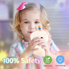 Silicone Unicone Night Light Rechargeable Led Lamp with 7-Color Breathing Modes, Touch Sensor Control Gardino