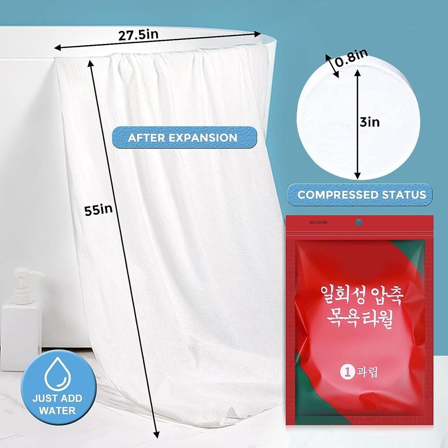 Magic Tablet Towel Tissues Paper | Disposable Pure Cotton Compressed Travel Towel Gardino