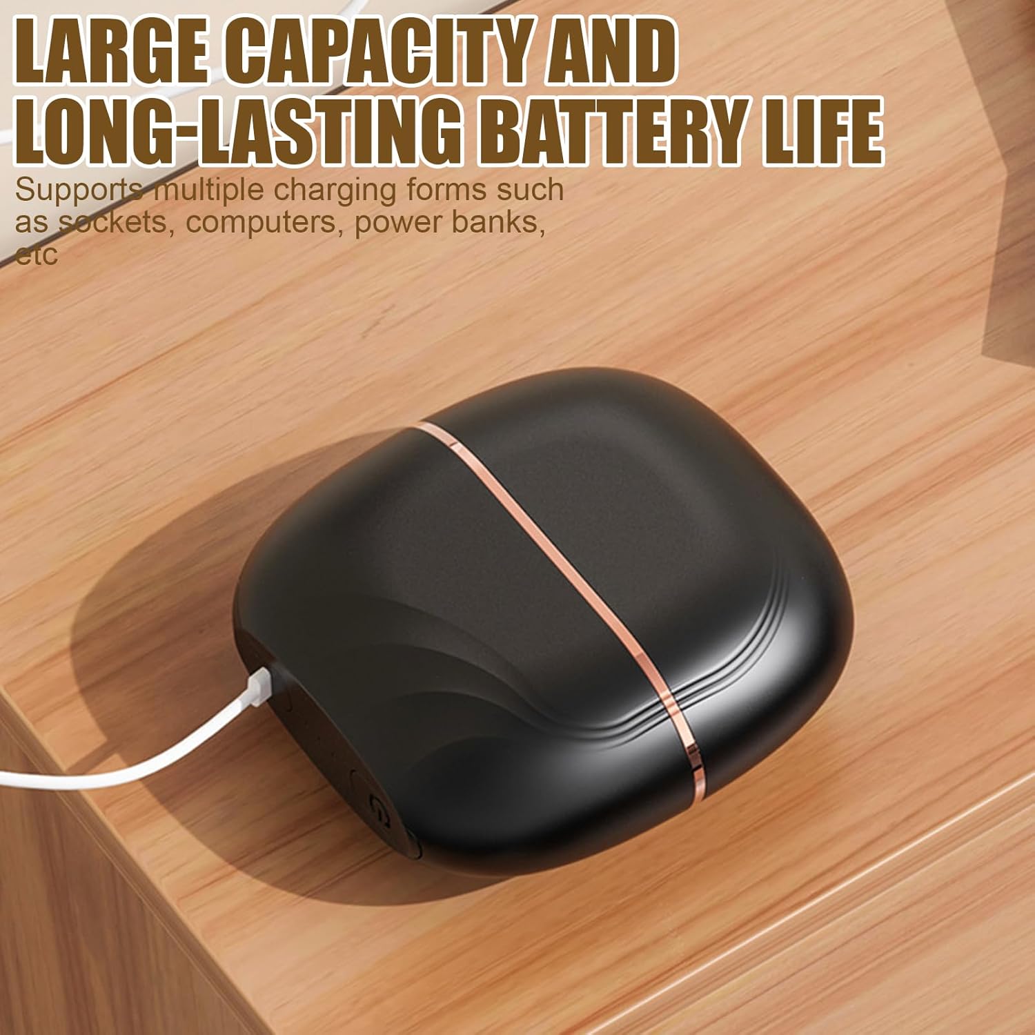 Mini Wireless Hair Straightener Brush | Rechargeable Portable Straightening Brush for Hair & Beard | 3 Heat Levels | 10-Second Fast Heating