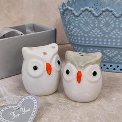 Gardino Delightful Ceramic Owl Salt and Pepper Shakers Set - Add a Touch of Fun to Your Dining Table Gardino