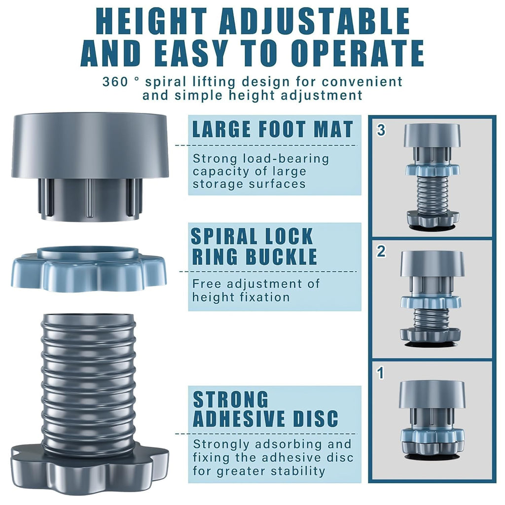 Anti-Vibration Pads for Washing Machine – Shock Absorber & Noise Cancelling Stand (400g) Gardino