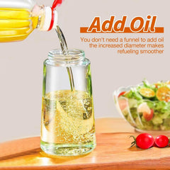 2-in-1 Glass Oil Sprayer and Dispenser Bottle with Premium Nozzle – Multi-Color Oil Dispenser and Sprayer (500 ML) Gardino