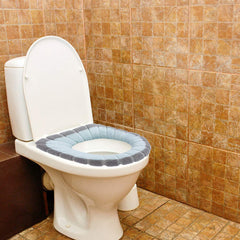 Washable Soft Warmer Toilet Seat Cover, Cushion Mat, and Lid Cover Pads | Stretchable, Easy Installation Toilet Seat Covers (Pack of 1) Gardino