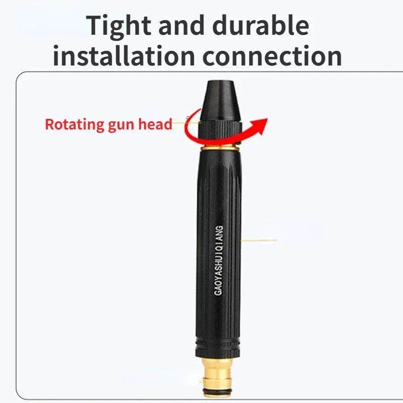 Brass Water Spray Nozzle Water Spray Gun, Car Wash Nozzle, High Pressure Nozzle Spray Water Gun, Water Jet Hose Nozzles Pipe For Gardening, Bike,Car Wash,Window Cleaning (Black Pen Nozzle) - Gardino