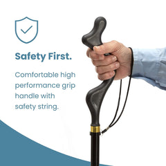 Walking Cane for Men & Women | Self-Standing Folding Cane with 10 Adjustable Heights | Portable, Lightweight, and Comfortable Balancing Walking Stick Gardino