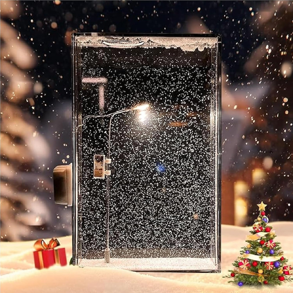 Street Light Snow Globe Handmade DIY Kit – Night Light with Snowflake Lamp, Bedroom & Desktop Decor Gardino