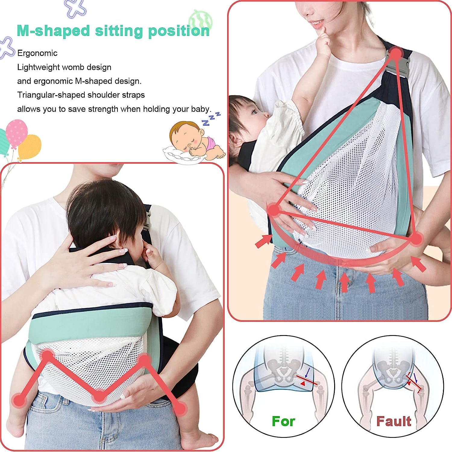 High quality Baby Carrier Belt | Adjustable Baby Sling Belt | Baby Outdoor Care Accessories Gardino