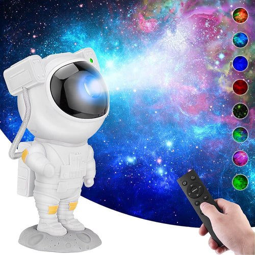 Astronaut Galaxy Projector with Remote Control - 360° Adjustable Timer Kids Astronaut Nebula Night Light, for Gifts,Baby Adults Bedroom, Gaming Room, Home and Party (Corded Electric) - Gardino