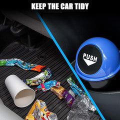 Portable Mini Car Dustbin/Trash Bin – Compact Car Garbage Can for Cup Holder, Travel & Storage (Black) Gardino