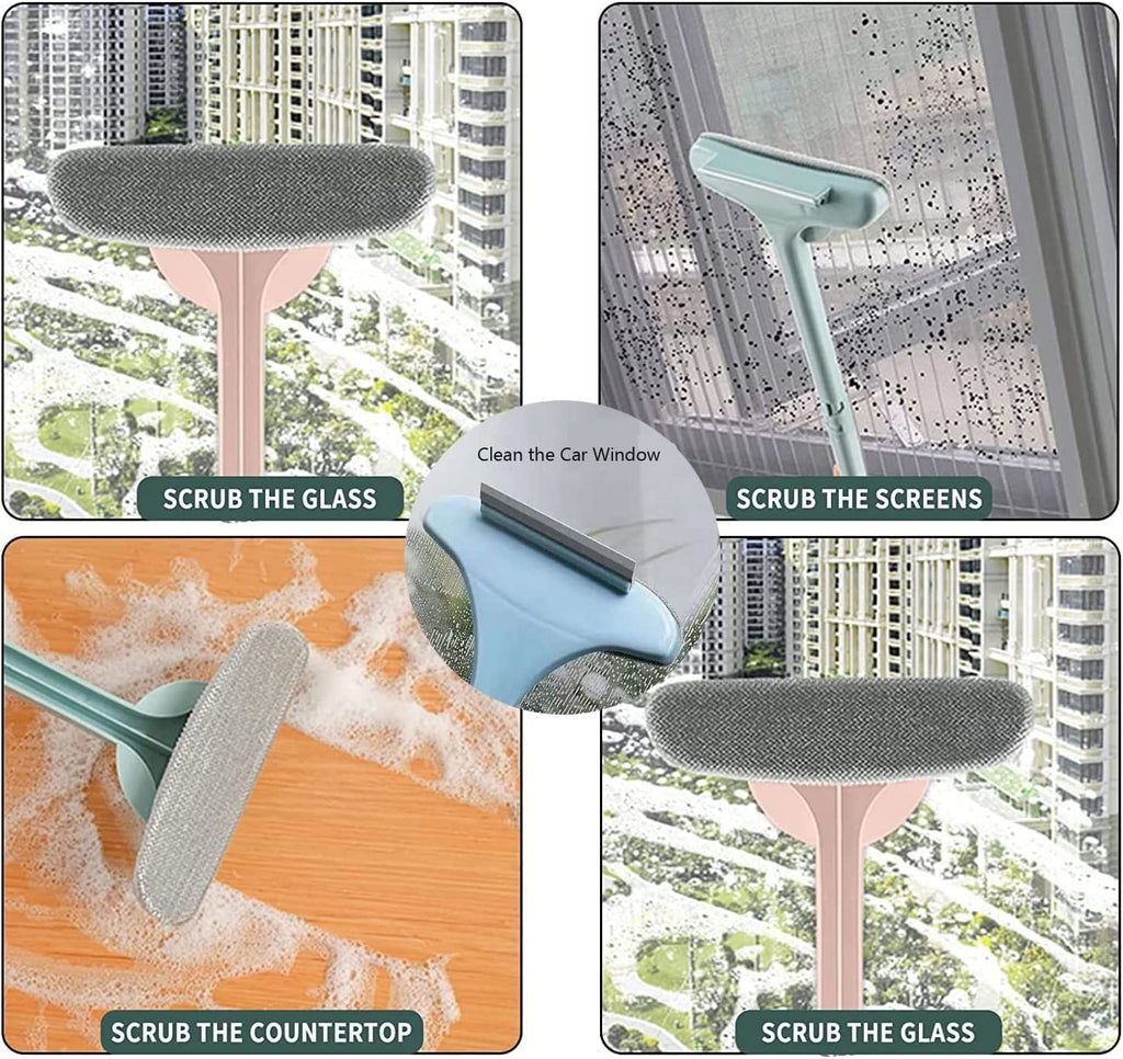 Multifunctional 2-in-1 Screen & Window Cleaning Brush with Extended Handle Gardino