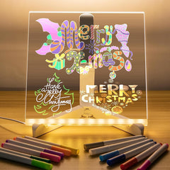 LED Acrylic Writing Board Table Lamp with Pen – 3D Light-Up Message Board for Kids, Gifts & Home Office Decor