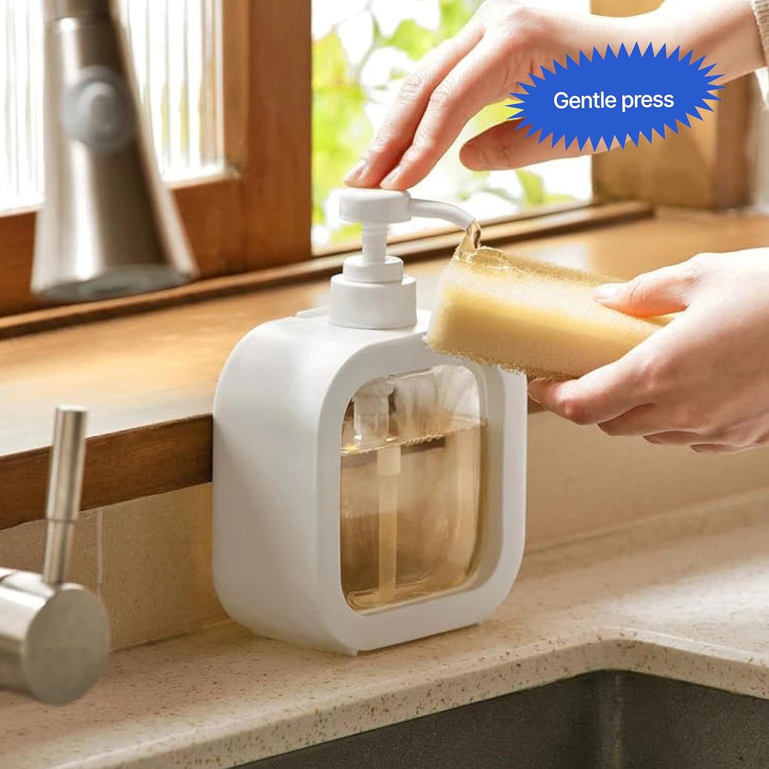 Reusable Liquid Soap Dispenser – Clear Plastic Bottle with Pump for Shampoo, Conditioner, Hand Wash & More Gardino