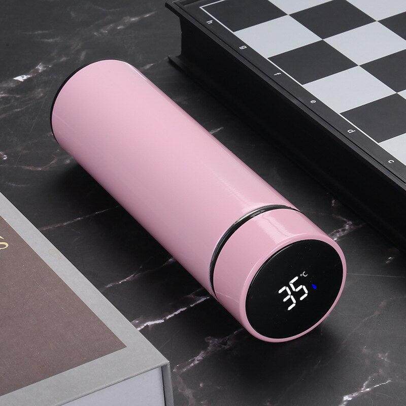 Thermos Double Wall Smart Flask Vacuum Insulated Water Bottle with LED Temperature Display 304 Stainless Steel (500ML) - Gardino