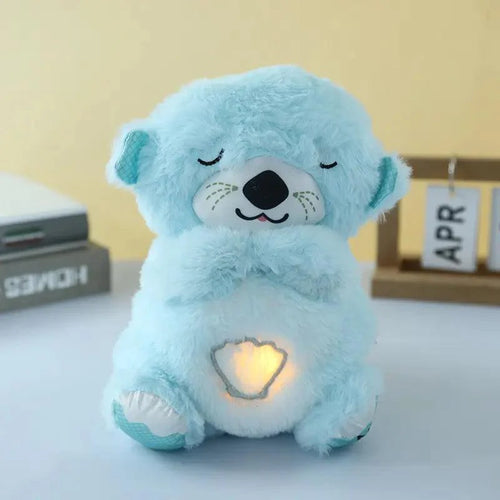 Baby Sound Machine Soothe Breathing Otter, Sensory Details Music Lights Rhythmic Breathing Motion Musical Baby Toy Plush for Newborns Gardino