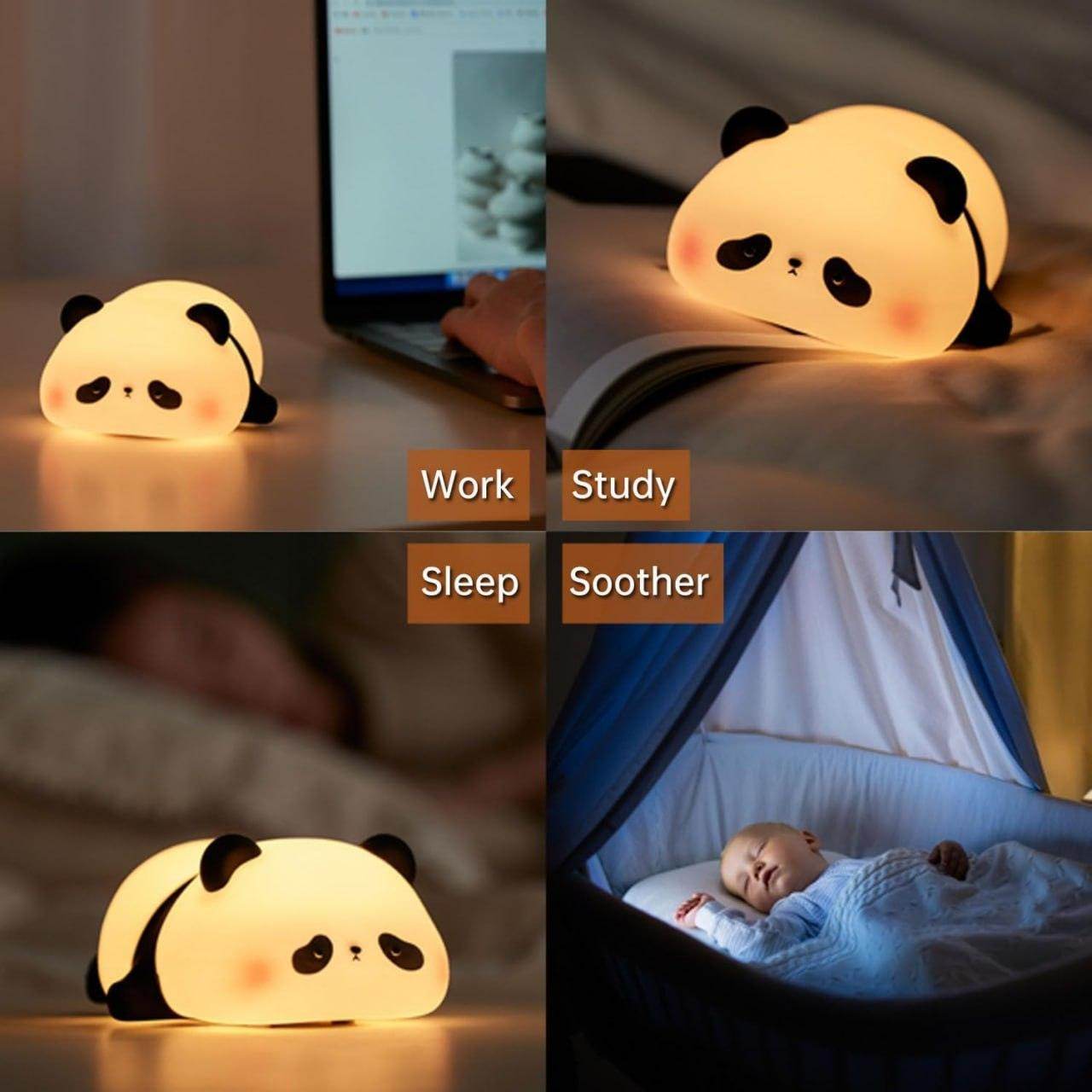 Panda Night Light for Kids – USB Rechargeable, Touch Control Bedside Lamp for Toddlers & Babies | Ideal Gift for Girls & Moms - Gardino